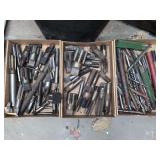 Assorted Machinist Taps, Reamers, and Cutting Tools