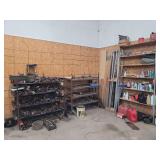 Assorted Metal Stock and Heavy Shop Racks Lot