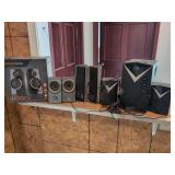 Assorted Audio Speakers and Blackweb Multimedia Computer Speaker Box