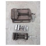 Assorted Drill Press Vises Set of Three