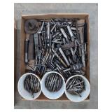 Assorted Machinist Tools, Drill Bits, Taps, and Chucks