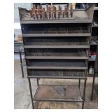 Proto Metal Parts Bin Cabinet with Stand and Assorted Contents