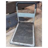 Industrial Platform Truck with Folding Handle and Rubber Tread Deck