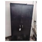 Industrial Steel Storage Cabinet with Double Doors and Shelves