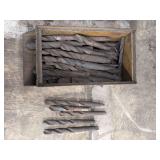 Assorted Twist Drill Bits Lot in Metal Storage Container