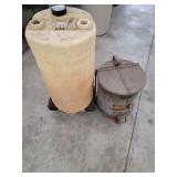 Justrite Mfg. Co. 10-Gallon Oily Waste Can and 20-Gallon Plastic Drum
