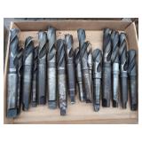 Assorted National High Speed Taper Shank Twist Drill Bits - Lot of 17