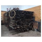 X- Large Lot - Industrial Metal Storage Rack with Assorted Raw Stock Materials