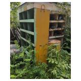 Assorted Metal Storage Shelving Unit with Miller Welding Equipment and Supplies