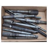 Assorted Metal Reamers and Machine Shafts Lot