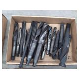 Assorted Industrial Cutting Tools Including Twist Drills and Reamers