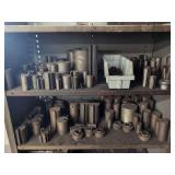 Assorted Machined Steel Cylindrical Dies, Die Holders, and Collets