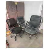 Lot of Three Rolling Office Chairs