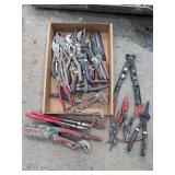 Assorted Hand Tool Assortment Including Pliers and Cutters
