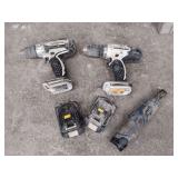 Makita Cordless Power Tool Lot with Drills, Ratchet, Batteries, and Charger