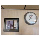 Dale Earnhardt Jr Framed Photo with Authentic Tire Piece and Spies Hecker Wall Clock