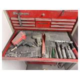 Snap-on Red Tool Box with Air Tools, Sockets, and Hand Tools