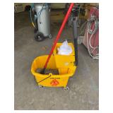 Commercial Yellow Mop Bucket with Wringer and Wet Mop