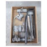 Assorted Metal Body Working Tools and Dollies