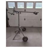 Adjustable Rolling Steel Stand with Counterbalance Weights