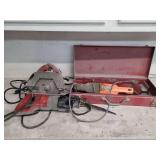 Milwaukee 7-1/4 Inch Circular Saw, Milwaukee Sawzall, and Chicago Electric Reciprocating Tool Lot