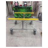 Adjustable Metal Rolling Shop Cart with Heavy Duty Casters