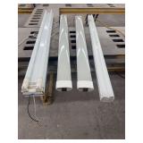 Lot of Four 48-Inch Linear LED Light Fixtures with Integrated Outlets