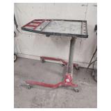 Red Adjustable Rolling Service Cart and Tool Table