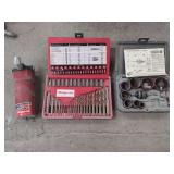 Snap-on Screw Extractor Set, Matco Tools Hole Saw Kit, and Snap-on Spray Equipment