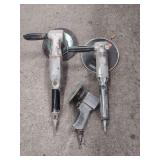 Lot of 3 Pneumatic Air Tools Including Ingersoll Rand Angle Sanders and Blue Point Disc Grinder