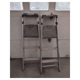 Two Cosco Aluminum Step Ladders