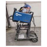 Miller Millermatic 141 MIG Welder with Rolling Cart and Firepower Helmet