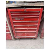 Snap-on Red Rolling Tool Box Cabinet with Multiple Drawers and Keys
