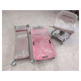 Snap-on Rolling Creepers and Mechanics Stool Lot