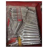 Assorted Professional Grade Combination and Adjustable Wrenches Including Snap-on and Matco