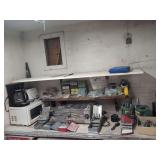 Assorted Workshop Hardware, Drill Bits, and Shop Supplies Lot