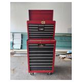 Craftsman Rolling Tool Cabinet with Contents Including Wrenches, Screwdrivers, Sockets, and Hand Tools