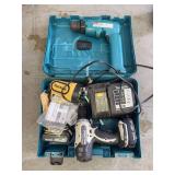 Makita Cordless Power Tool Set with Case, Drill, BDF453, 6095D, Charger, and Accessories