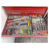 Snap-on Tool Chest Drawer Assortment with Hand Tools and Screwdrivers