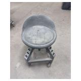 Masterforce Rolling Shop Stool with Backrest and Storage Shelf