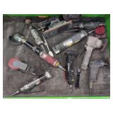 Assorted Pneumatic Shop Tools Lot Including Matco, Blue Point, and Air Cat Cut-Off Tools, Sanders, and Grinders