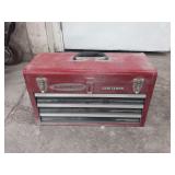 Craftsman Red Metal Toolbox with Assorted Sockets and Hardware