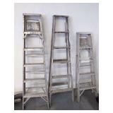 Assorted Stepladders Lot of Three