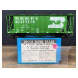 Burlington Northern Covered Hopper Car NIB Pecos River Brass