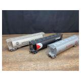 (3) N&W, CP, Burlington Cylindrical Covered Hopper Cars