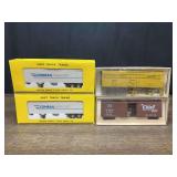 (4) Boxcars + Semi Trailers NIB American Models