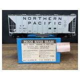 Northern Pacific Covered Hopper Car NIB Pecos River Brass