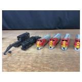 (6) Santa Fe Locomotives + Crane Car