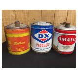 (3) Gas + Oil Cans
