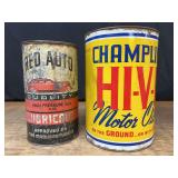 (2) Champlin + Red Auto Cans